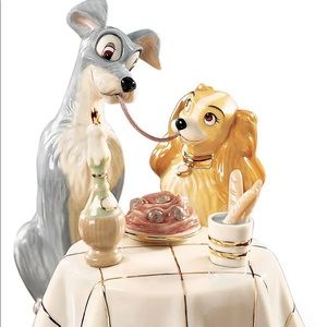 Lenox Disney Showcase Lady and the Tramp Figurine with Gold Accents